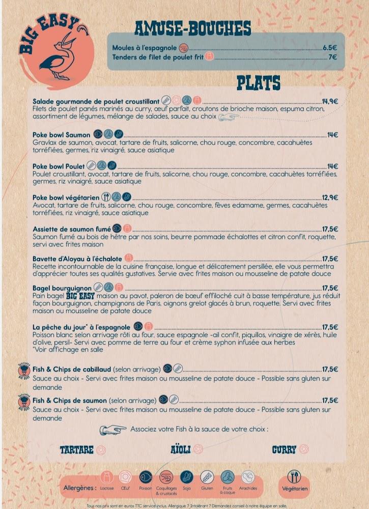 Big Easy Ametzondo - Menu Image 1